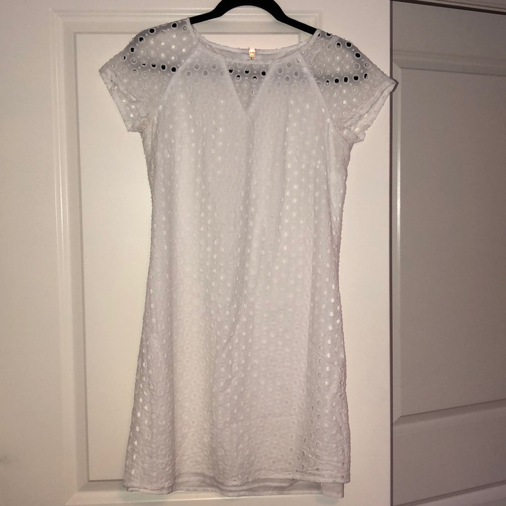Sail to stable eyelet shift dress